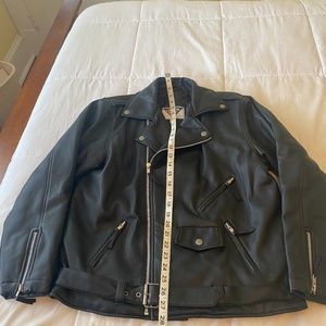 Faux leather women’s biker jacket